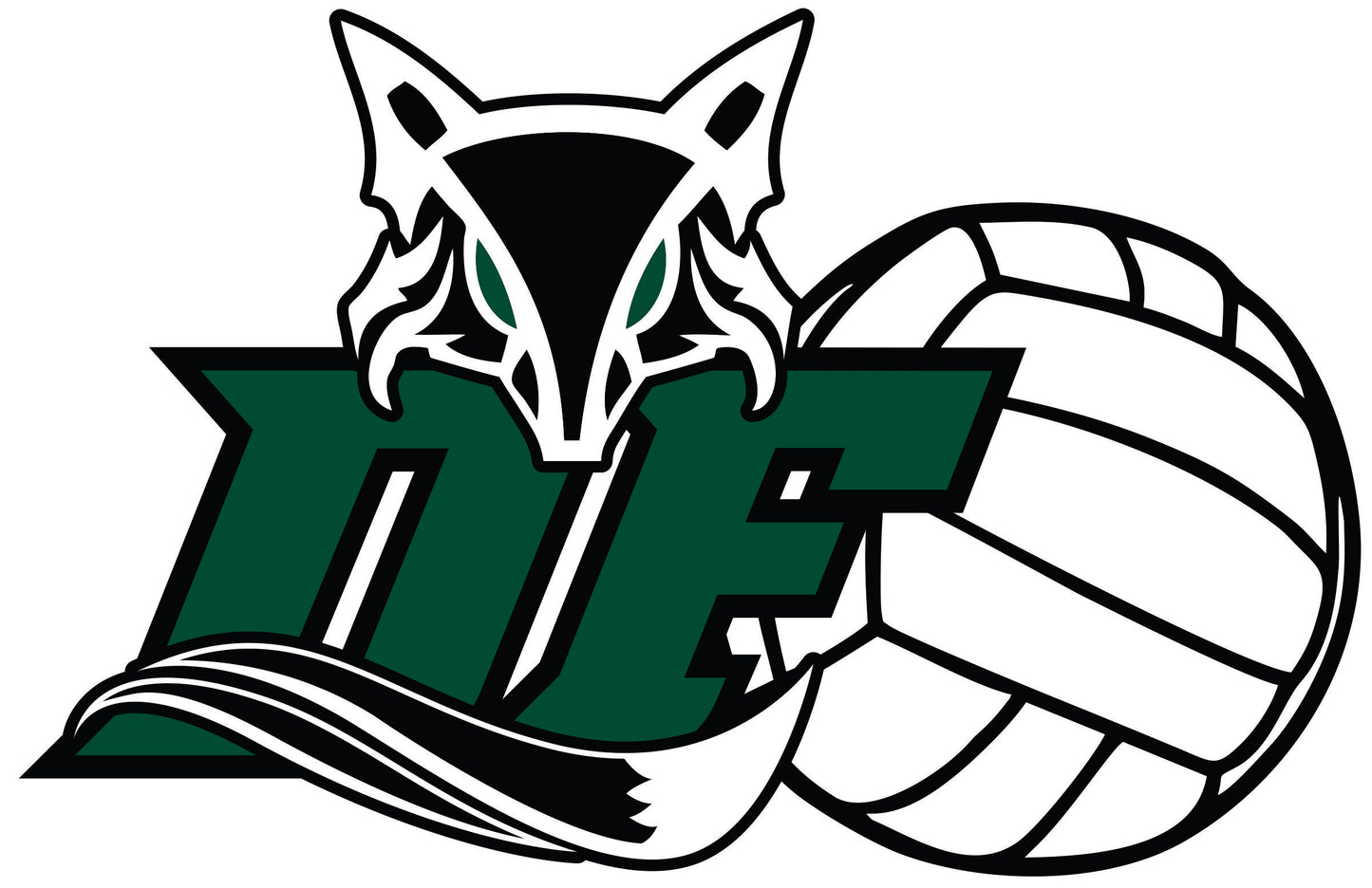 Dutch Fork Volleyball 4" Decal