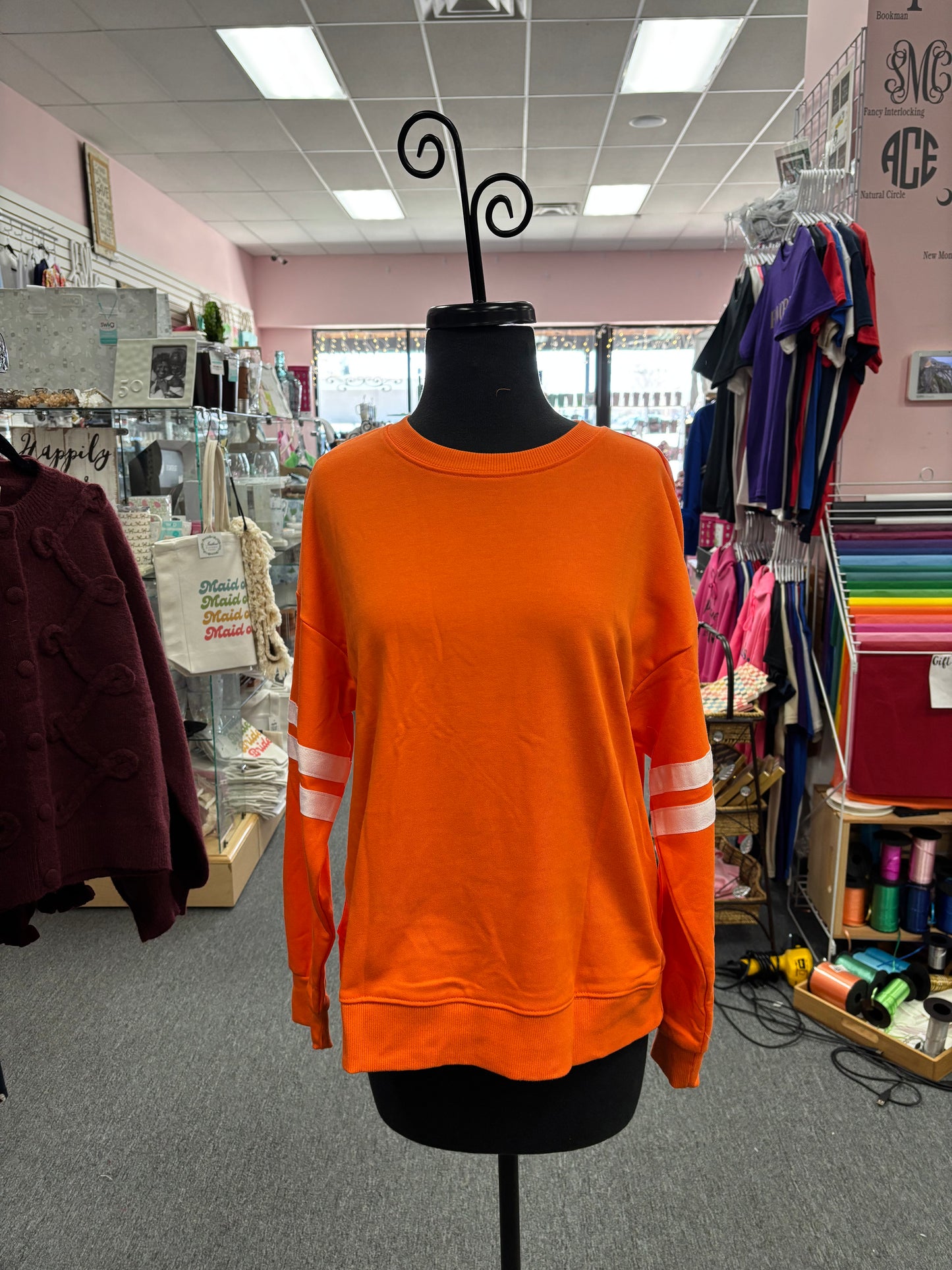 Orange/White Sleeve Shirt