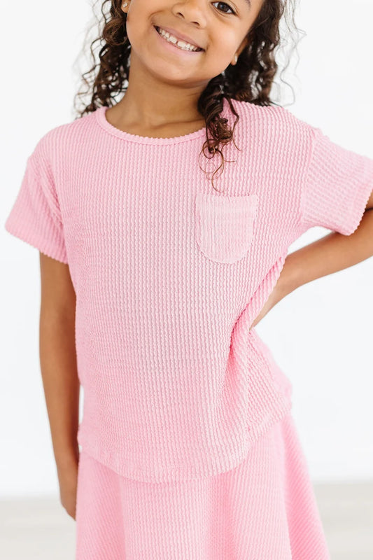 Bubblegum Pink Scrunchy Tee