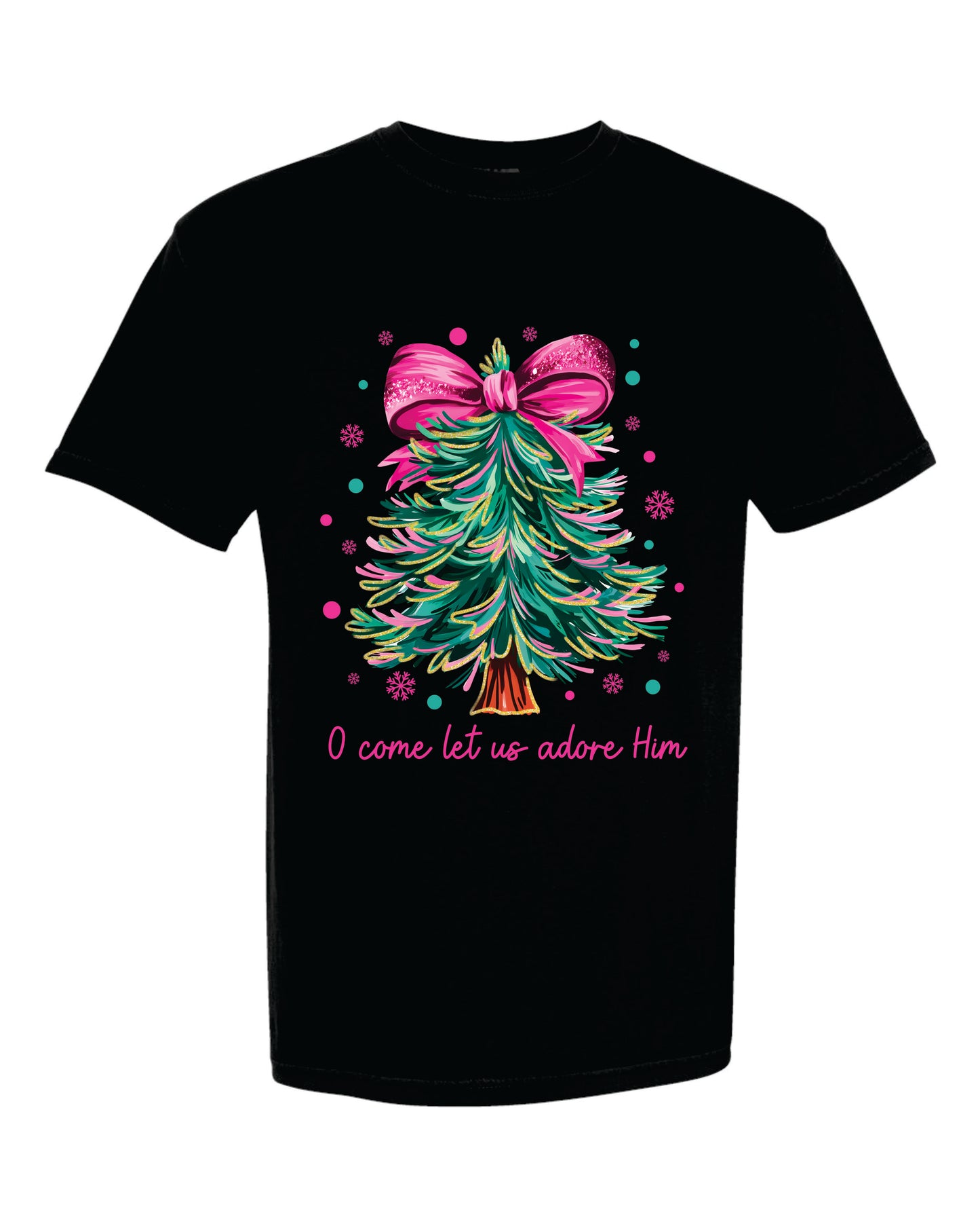 O Come Let Us Adore Him Christmas Tree Shirt
