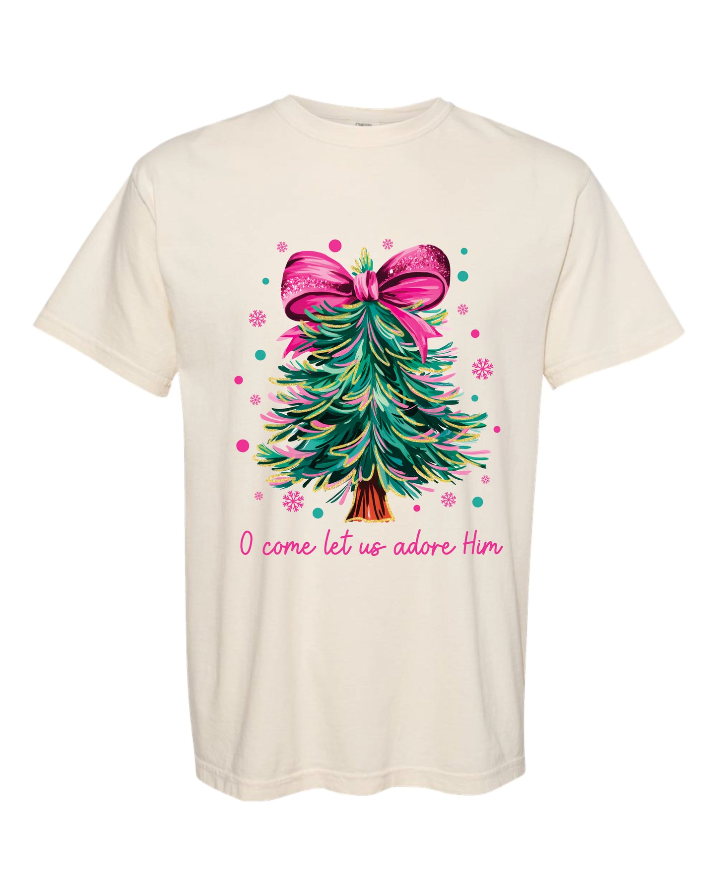 O Come Let Us Adore Him Christmas Tree Shirt