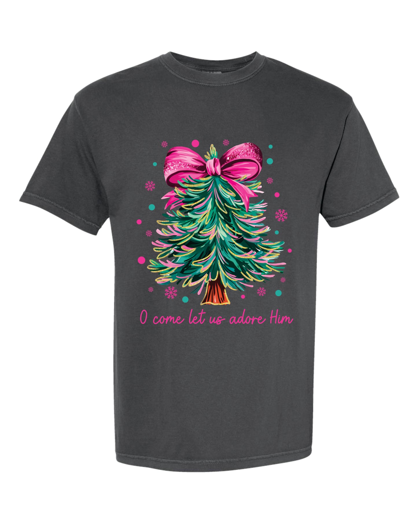 O Come Let Us Adore Him Christmas Tree Shirt