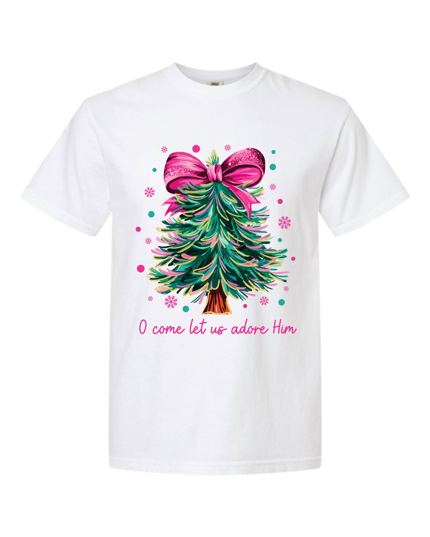 O Come Let Us Adore Him Christmas Tree Shirt