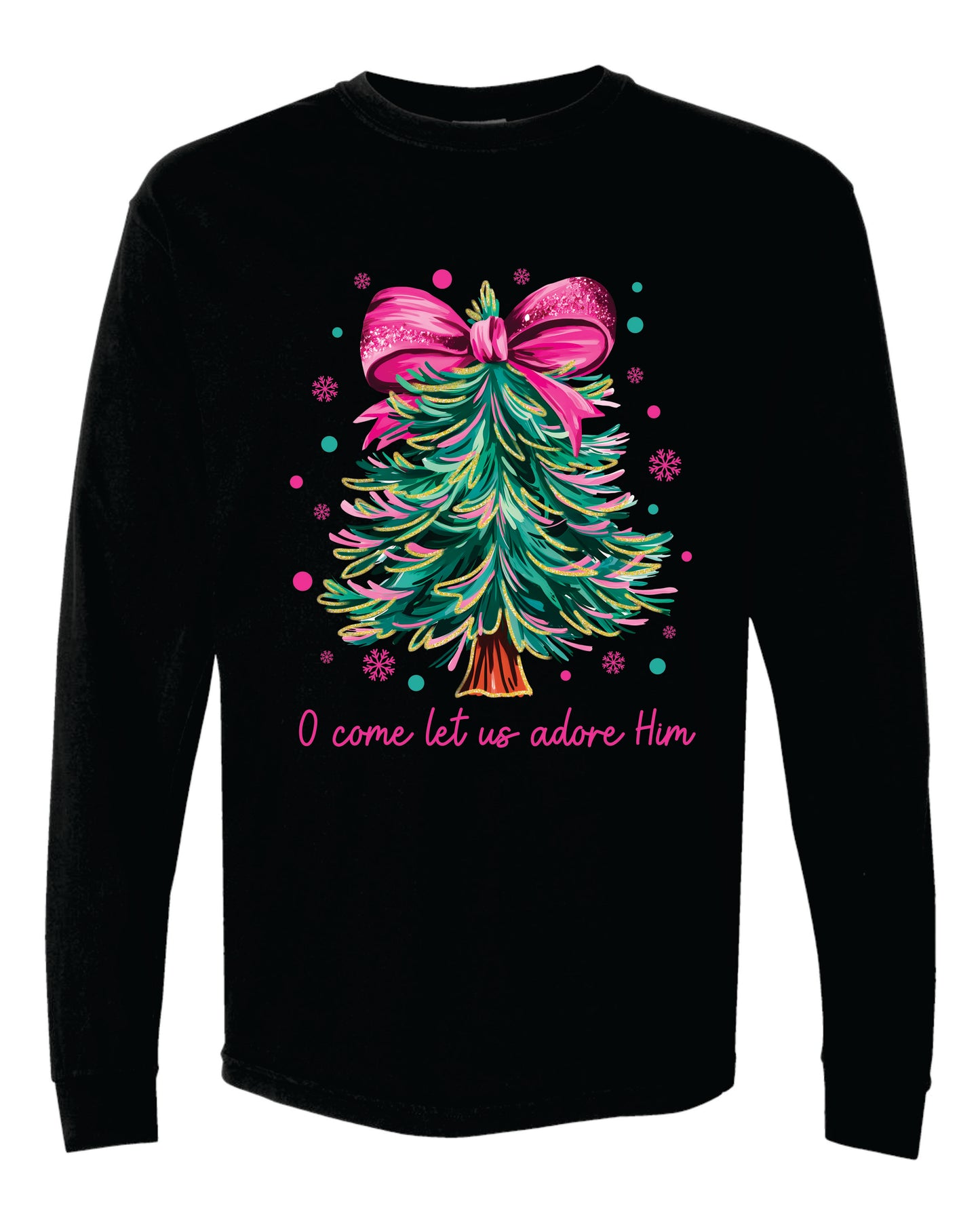 O Come Let Us Adore Him Christmas Tree Shirt