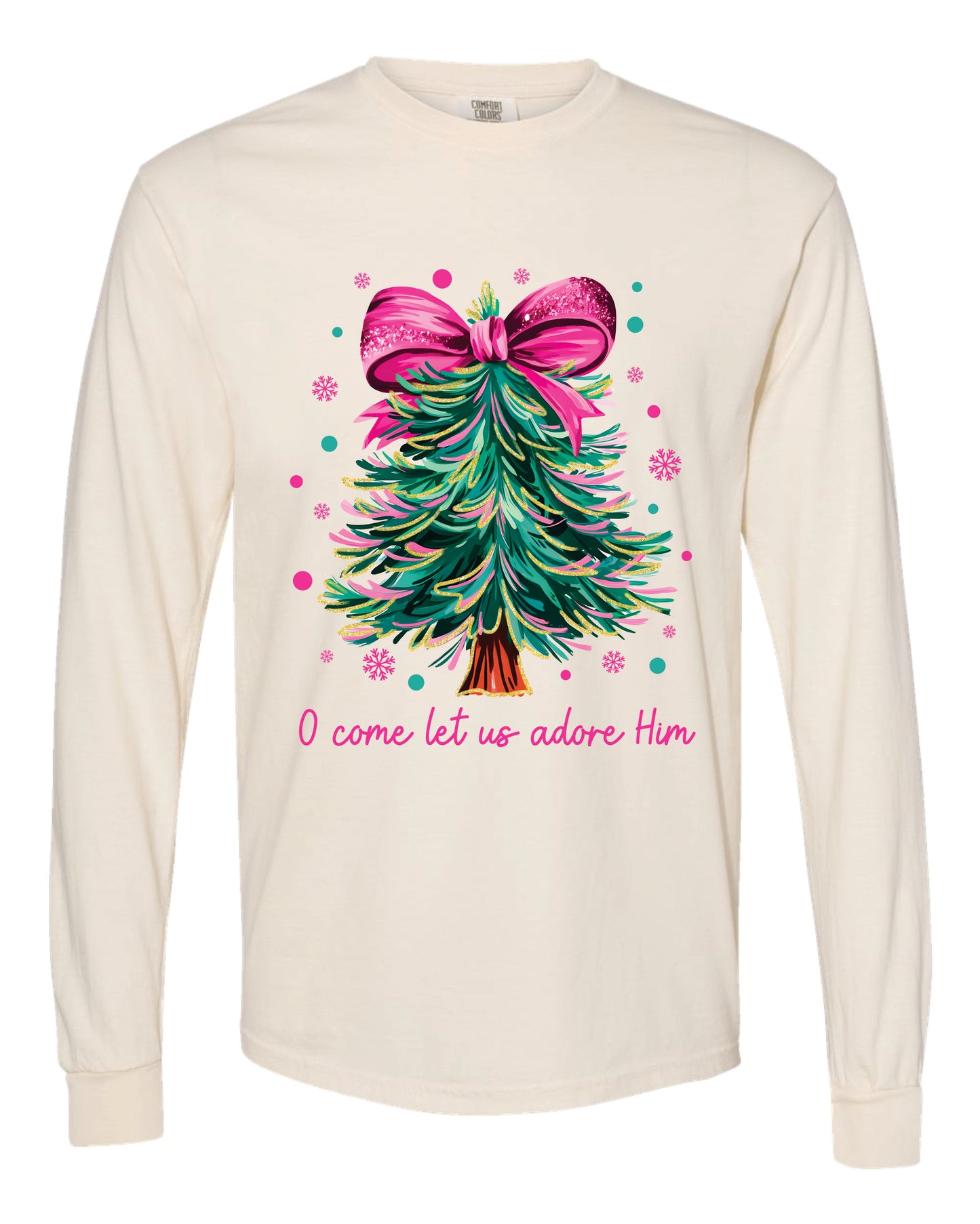 O Come Let Us Adore Him Christmas Tree Shirt