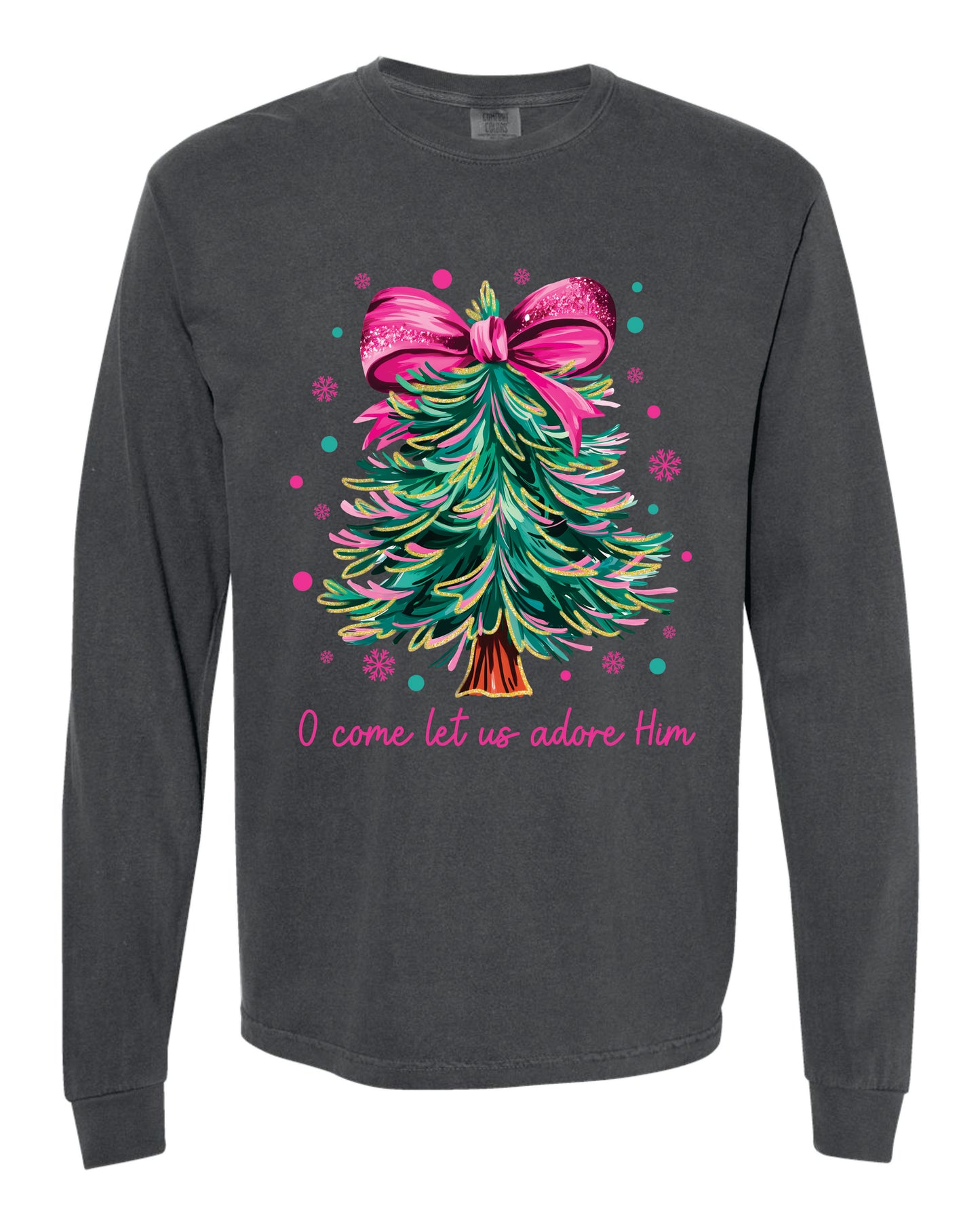O Come Let Us Adore Him Christmas Tree Shirt