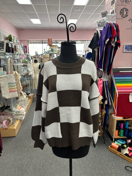 Dark Brown Pullover Sweater