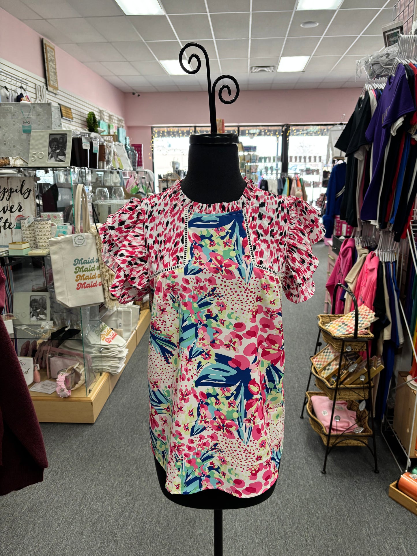 Pink Floral Blouse