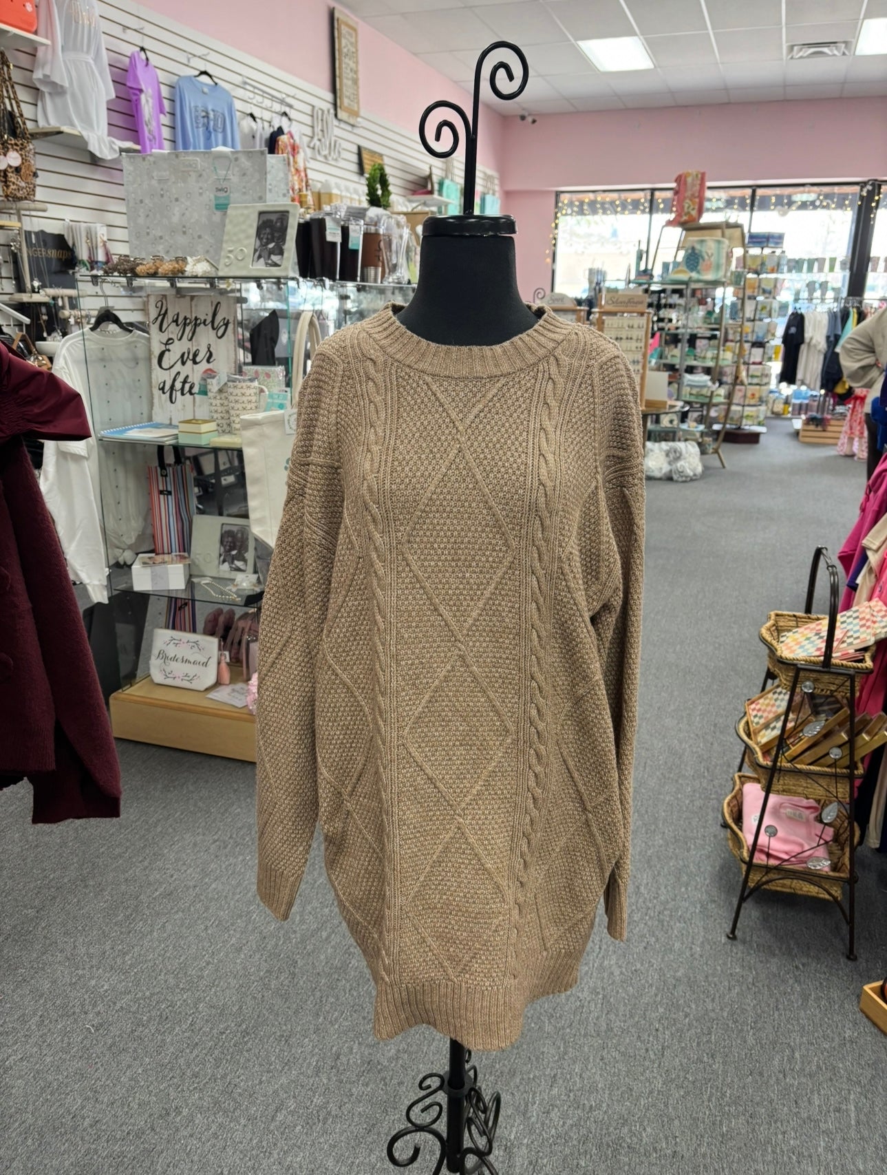Parchment Knot Sweater Dress