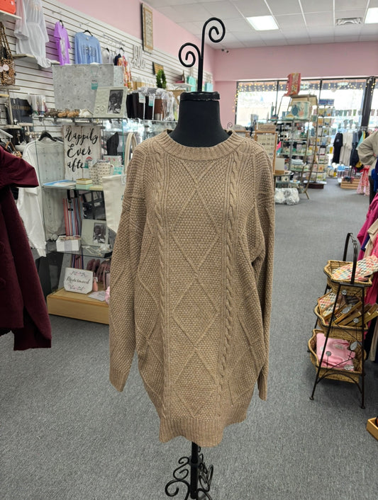Parchment Knot Sweater Dress