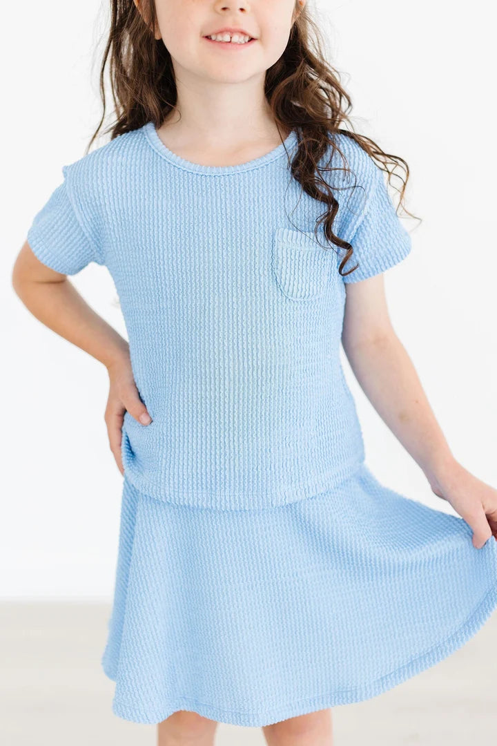 Sky Blue Scrunchy Tee