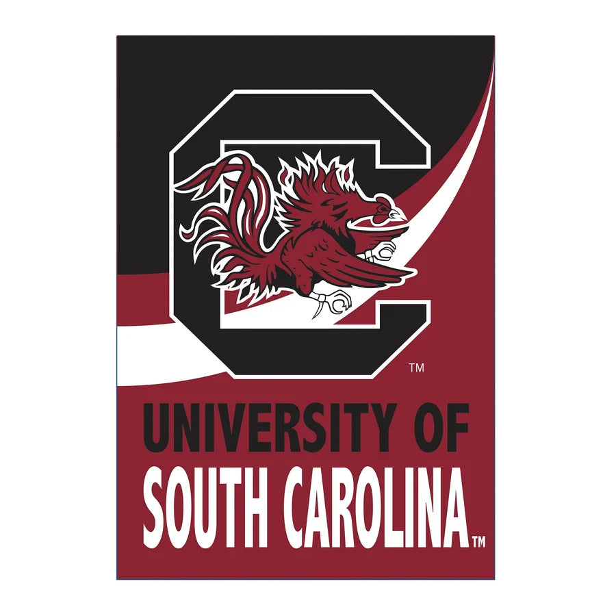 University of South Carolina Burlap House Flag